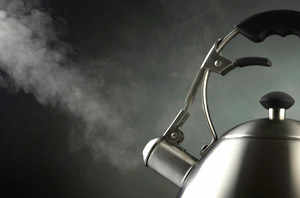 Vapeur sortant d'une bouilloire