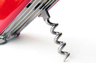 Tire-bouchon d'un couteau suisse