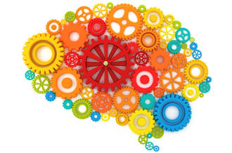 Rouages formant un cerveau