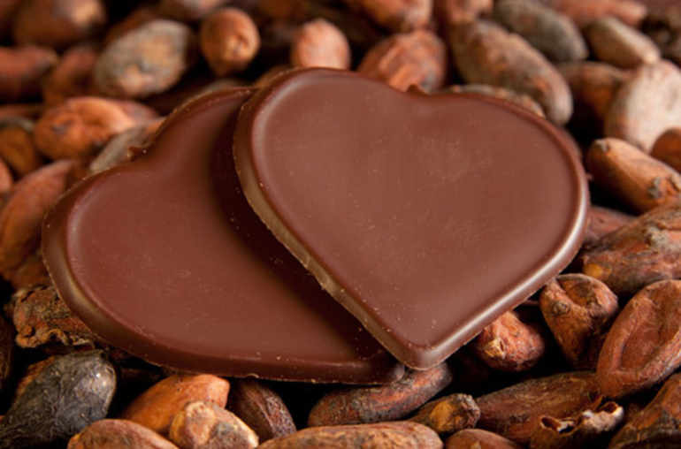 Coeurs en chocolat