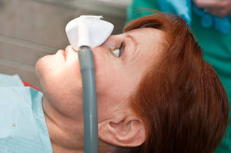 Patiente sous gaz hilarant