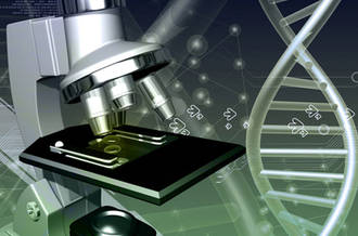 Microscope et chaîne ADN