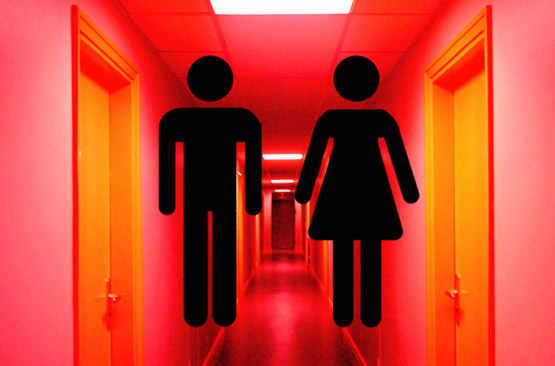 Pictogramme homme/femme pour toilettes public