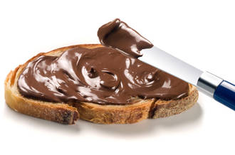 Tartine de pâte chocolatée