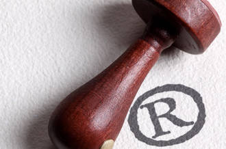 Tampon avec logo Registered