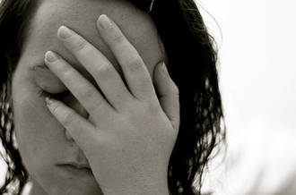 visage de femme fatiguée