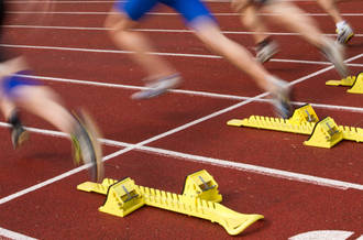 Départ pour un sprint