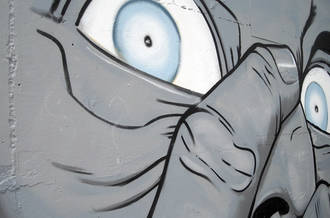 visage angoissé (dessin)