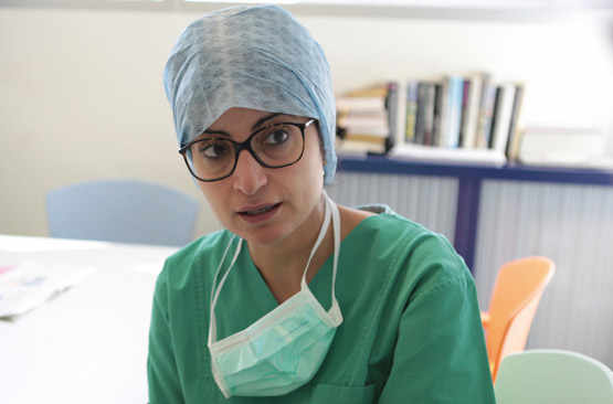 La doctoresse Abou Zeid, à l’Hôpital Jules-Gonin